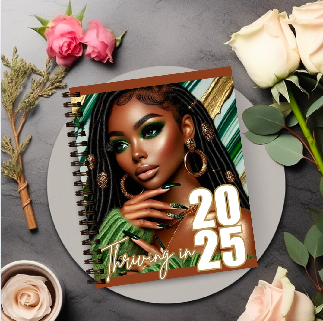 Thriving in 2025 Inspirational Notebook